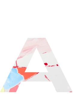 graphic letter a styled