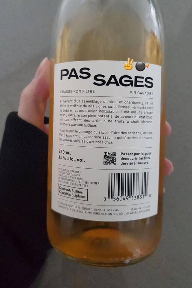 Bottle of Pas Sages Orange